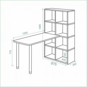 Стол компьютерный Bartolo в Кудымкаре - kudymkar.ok-mebel.com | фото 2