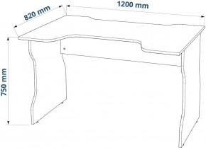 Стол компьютерный ВАРДИГ K1 120x82, антрацит/лайм в Кудымкаре - kudymkar.ok-mebel.com | фото 3