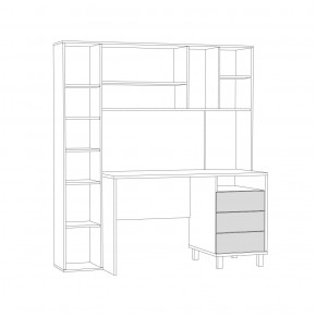 Стол рабочий 12.95 N Комфорт (Дуб сонома, Сатин 7045 PE) в Кудымкаре - kudymkar.ok-mebel.com | фото 3
