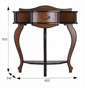 Стол туалетный Джульетта Л в Кудымкаре - kudymkar.ok-mebel.com | фото 11
