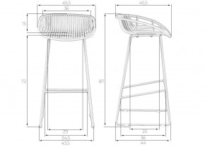 Стул барный DOBRIN FRANK, бежевый в Кудымкаре - kudymkar.ok-mebel.com | фото 9
