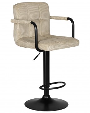 Стул барный DOBRIN KRUGER ARM BLACK, бежевый вельвет (LAR-E2041-04) в Кудымкаре - kudymkar.ok-mebel.com | фото 2