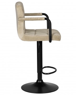 Стул барный DOBRIN KRUGER ARM BLACK, бежевый вельвет (LAR-E2041-04) в Кудымкаре - kudymkar.ok-mebel.com | фото 3