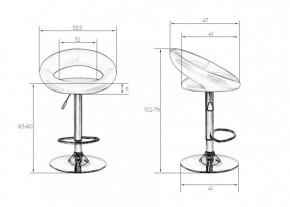 Стул барный DOBRIN MIRA LM-5001 (красный) в Кудымкаре - kudymkar.ok-mebel.com | фото 3