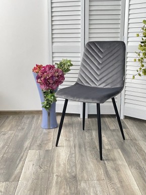Стул DUKE BLUVEL-14 GREY, велюр / черный каркас М-City в Кудымкаре - kudymkar.ok-mebel.com | фото 4
