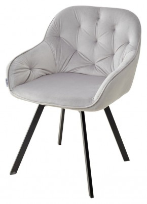 Стул GALE 360 град. поворот. BLUVEL-03 LIGHT GREY, велюр/ черный каркас, М-City в Кудымкаре - kudymkar.ok-mebel.com | фото