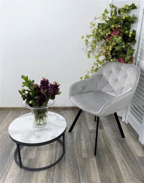 Стул GALE 360 град. поворот. BLUVEL-03 LIGHT GREY, велюр/ черный каркас, М-City в Кудымкаре - kudymkar.ok-mebel.com | фото 6