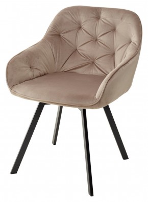 Стул GALE 360 град. поворот. BLUVEL-40 BEIGE, велюр/ черный каркас, М-City в Кудымкаре - kudymkar.ok-mebel.com | фото