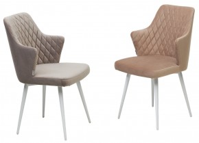 Стул HERMAN 360 град. ЛАТТЕ #25, велюр / белый каркас М-City в Кудымкаре - kudymkar.ok-mebel.com | фото 4