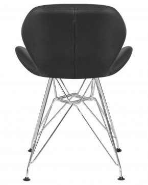 Стул обеденный DOBRIN BUTTERFLY CHROME, ножки хром, цвет чёрный в Кудымкаре - kudymkar.ok-mebel.com | фото 5