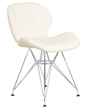 Стул обеденный DOBRIN BUTTERFLY CHROME, ножки хром, цвет кремовый в Кудымкаре - kudymkar.ok-mebel.com | фото 2