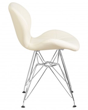 Стул обеденный DOBRIN BUTTERFLY CHROME, ножки хром, цвет кремовый в Кудымкаре - kudymkar.ok-mebel.com | фото 3