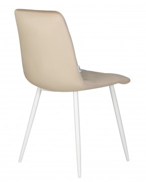 Стул обеденный DOBRIN CHILLY, Бежевый Holland 07, основание белое в Кудымкаре - kudymkar.ok-mebel.com | фото 5