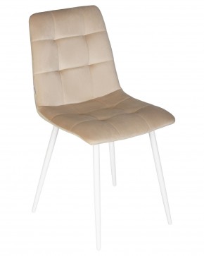 Стул обеденный DOBRIN CHILLY, Бежевый Holland 07, основание белое в Кудымкаре - kudymkar.ok-mebel.com | фото 8