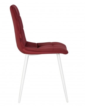 Стул обеденный DOBRIN CHILLY, Бордовый Holland 47, основание белое в Кудымкаре - kudymkar.ok-mebel.com | фото 4