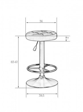 Табурет барный DOBRIN BRUNO LM-5008 (красный) в Кудымкаре - kudymkar.ok-mebel.com | фото 2