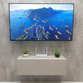 Тумба подвесная под ТВ LINES MTV3-MA 900 Бежевый (Леда-М 10.1.5) в Кудымкаре - kudymkar.ok-mebel.com | фото 3