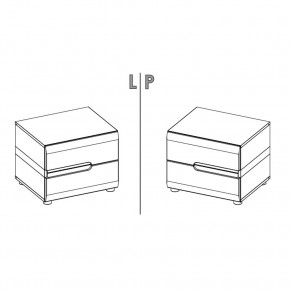 Тумба прикроватная 2S/TYP 96, LINATE ,цвет белый/сонома трюфель в Кудымкаре - kudymkar.ok-mebel.com | фото 4
