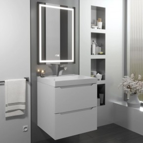 Тумба с раковиной Uperwood Tanos 50 см, подвесная, белая матовая в Кудымкаре - kudymkar.ok-mebel.com | фото