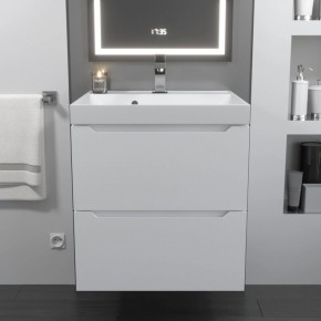 Тумба с раковиной Uperwood Tanos 50 см, подвесная, белая матовая в Кудымкаре - kudymkar.ok-mebel.com | фото 10