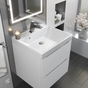 Тумба с раковиной Uperwood Tanos 50 см, подвесная, белая матовая в Кудымкаре - kudymkar.ok-mebel.com | фото 9