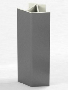 Угловое соединение для цоколя 135 гр. h100 мм (Алюминий, Белый, Черный, Сонома) в Кудымкаре - kudymkar.ok-mebel.com | фото 1