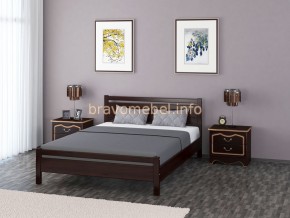ВЕРОНИКА-1 Кровать из массива 1200 (Темный орех) в Кудымкаре - kudymkar.ok-mebel.com | фото