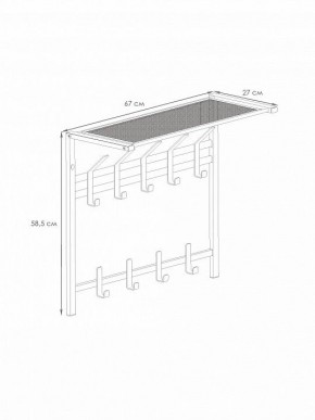 Вешалка-полка Торонто 22 в Кудымкаре - kudymkar.ok-mebel.com | фото 3