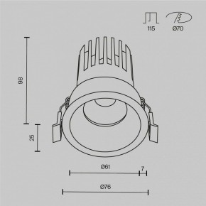 Встраиваемый светильник Maytoni Dip DL117-15W-4K-B в Кудымкаре - kudymkar.ok-mebel.com | фото 9
