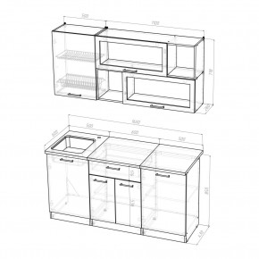 ЯНА Кухонный гарнитур Стандарт (1600 мм) в Кудымкаре - kudymkar.ok-mebel.com | фото 2