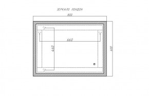 Зеркало Лондон 800х600 с подсветкой Домино (GL7019Z) в Кудымкаре - kudymkar.ok-mebel.com | фото 8