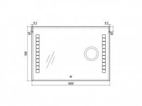 Зеркало Quadro 100 alum (линза) с подсветкой Sansa (SQL1030Z) в Кудымкаре - kudymkar.ok-mebel.com | фото 8