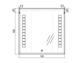 Зеркало Quadro 70 alum с подсветкой Sansa (SQ1016Z) в Кудымкаре - kudymkar.ok-mebel.com | фото 6