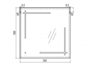 Зеркало Ray 70 black с подсветкой Sansa (SR1038Z) в Кудымкаре - kudymkar.ok-mebel.com | фото 6